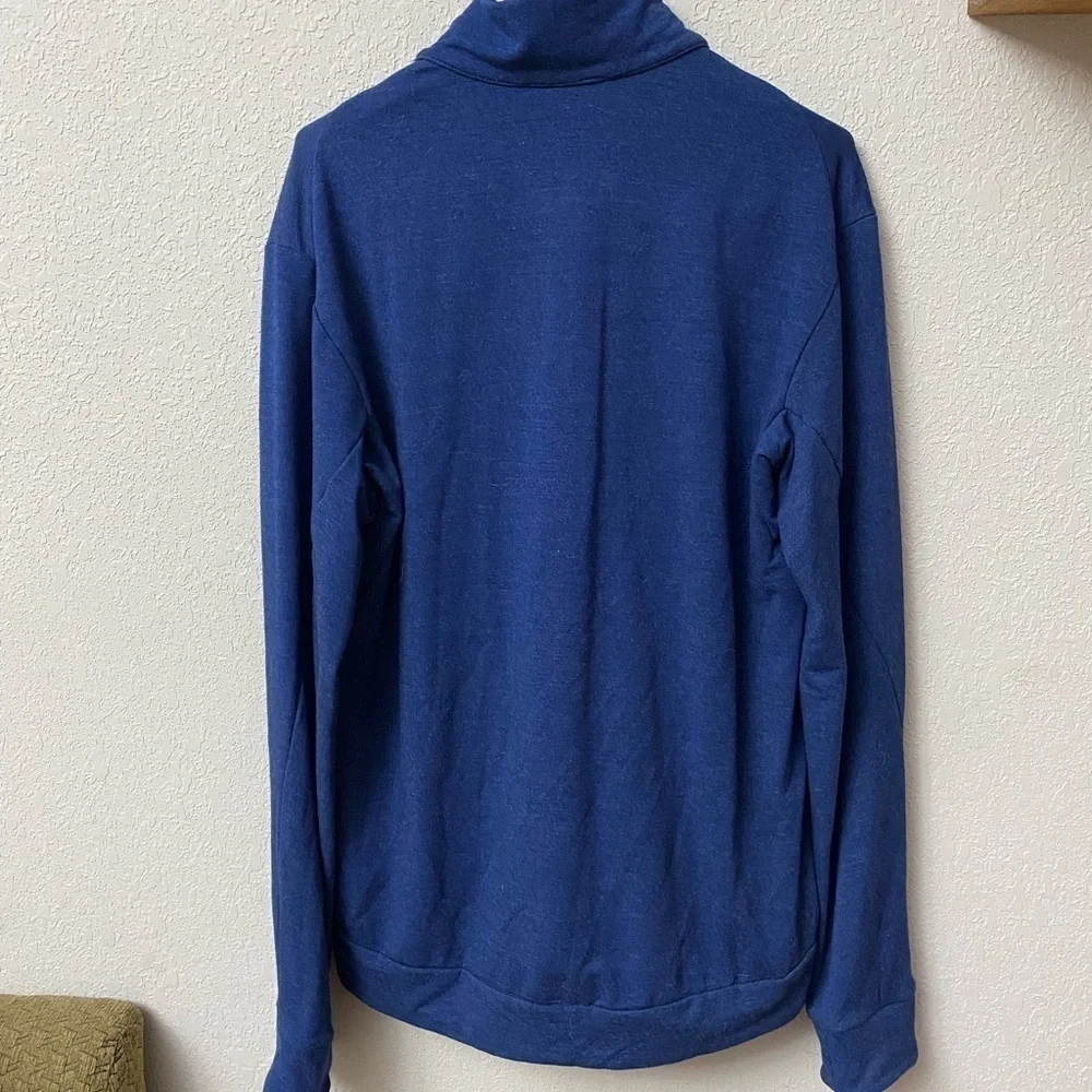 NIKE Dri-Fit quarter zip navy long sleeve pop over collared jacket size Small